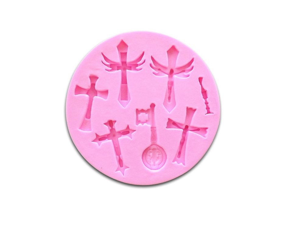 Longzang Small Cross F0203 Silicone Fondant Mold gumpaste flowers Chocolate Cake Decorating