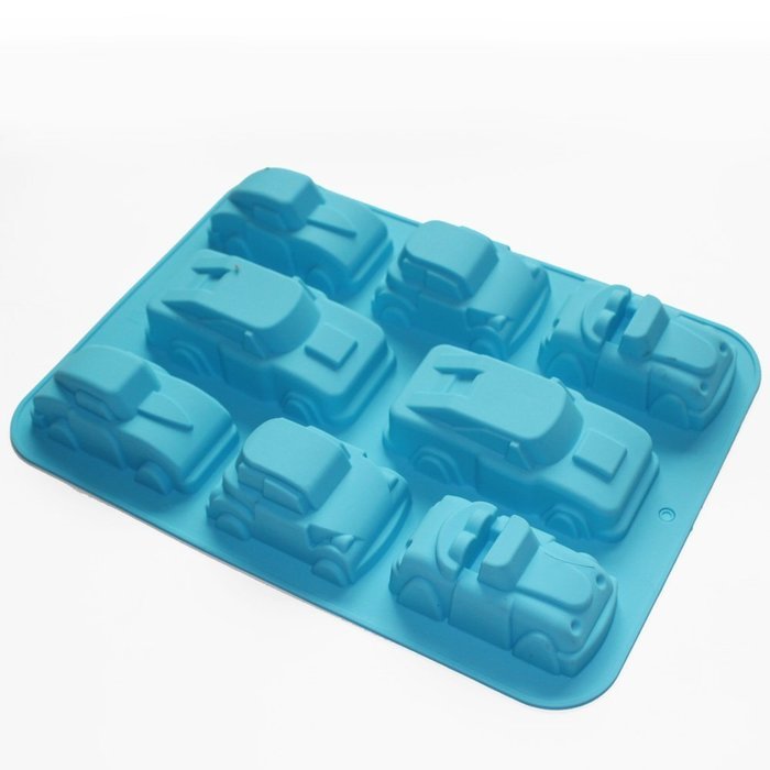 X-Haibei 3D Cars Soap Crayon Chocolate Candle Plaster Gelatin Pan Silicone Mold