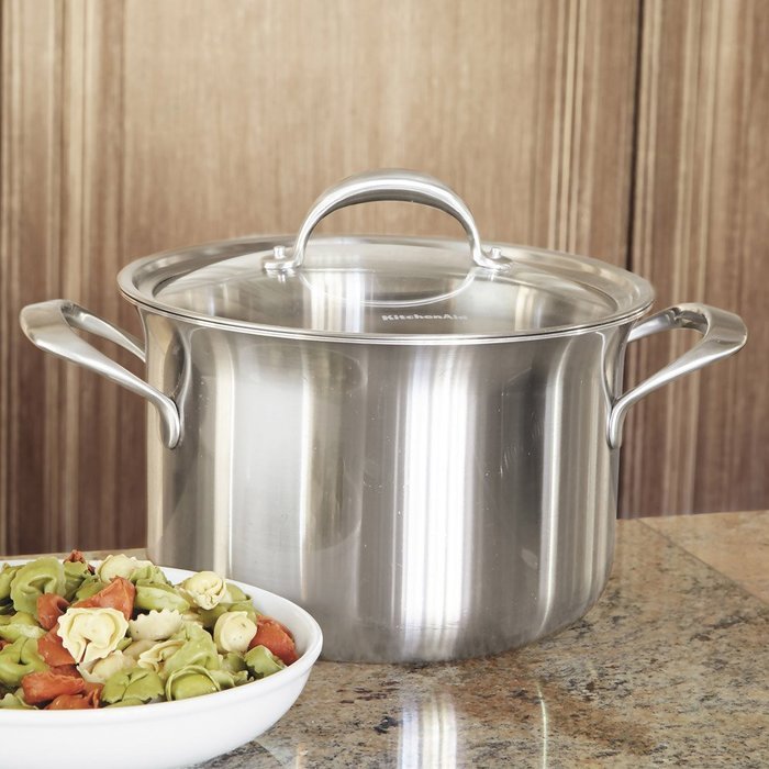 KitchenAid KCC60LCST Copper Core 6-Quart Low Casserole with Lid Cookware - Stainless Steel N2