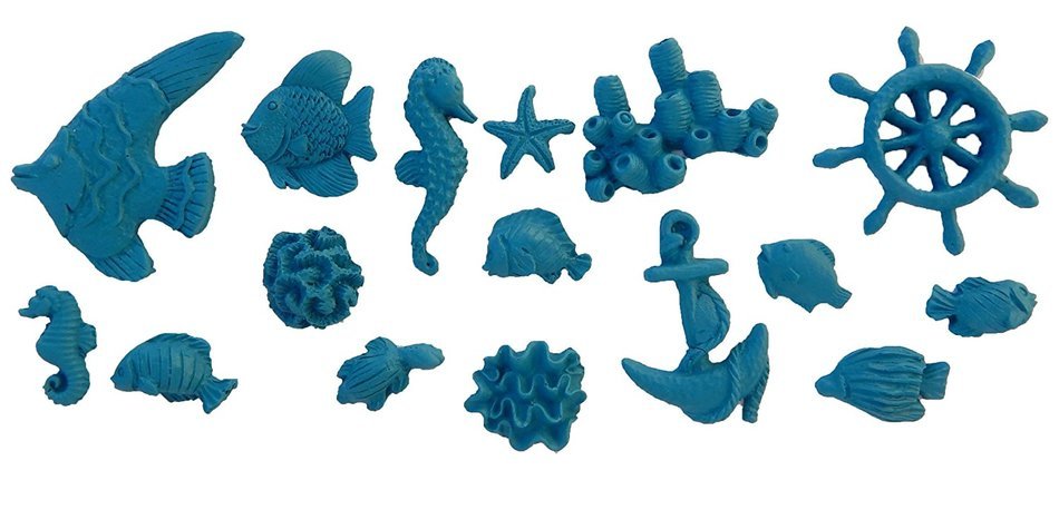 Silicone Molds Cake Fish Series 16 Pc Decorating Fondant Gompaste Supply M4900 By Ok Molds N3