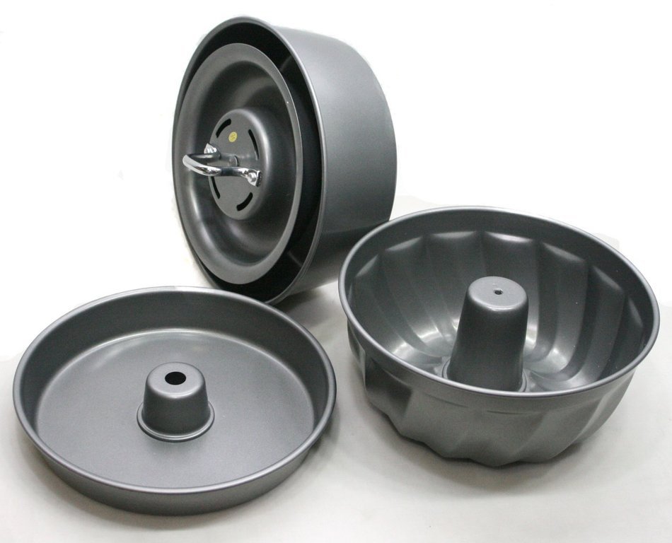 Center Fill Cake Mold 4pc Set Non Stick Savarin Pan - Baking Set by Wolfgang Puck N2