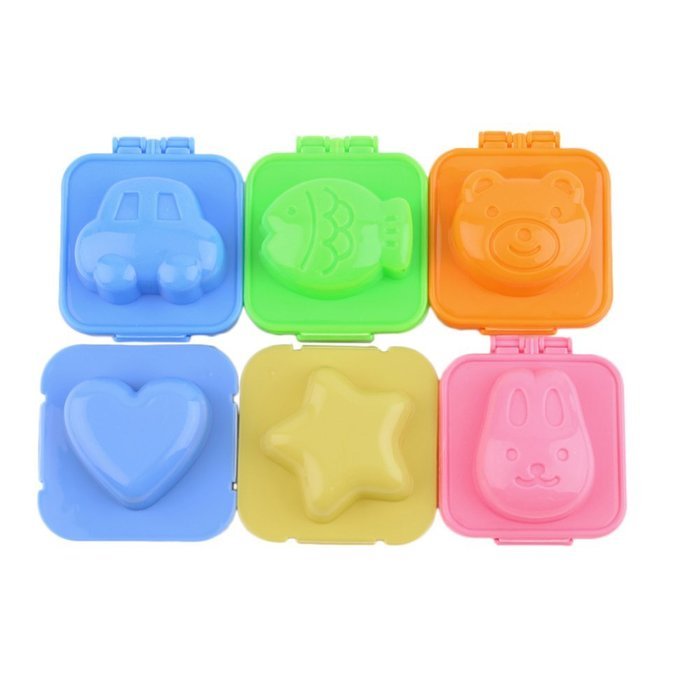 Tinksky 6pcs Sushi Rice Cake Egg Mold Mould Fish Car Star Heart Shape Cake Decorating DIY Mould Mold DIY Kitchen...