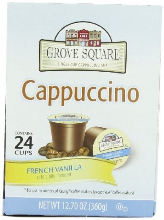 Grove Square Cappuccino, French Vanilla, 24 Count Single Serve Cups