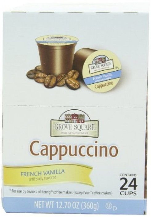 Grove Square Cappuccino, French Vanilla, 24 Count Single Serve Cups N2