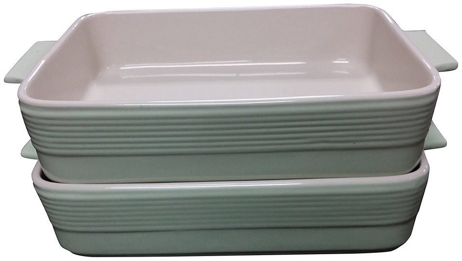 Omniware 1172550 Rectangle Bakers, Set of 2, Patel Green