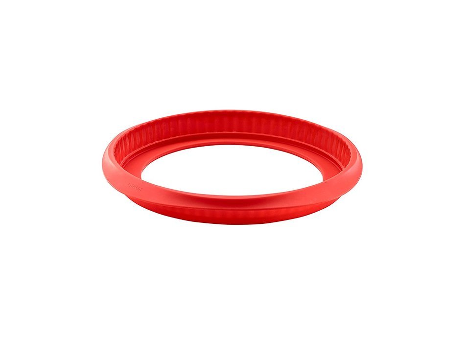 Lekue Baking Silicone Quiche Mold, 11", Red