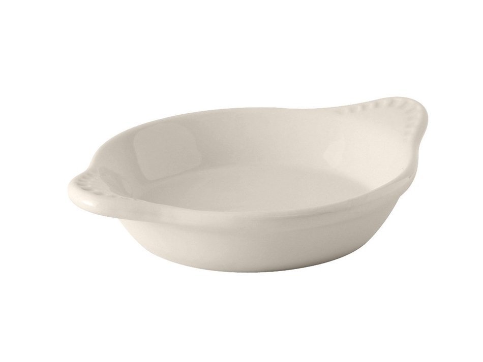 Tuxton BEN-0902 Vitrified China Round Shirred Egg, 9 oz, 7-3/4", Eggshell (Pack of 12)