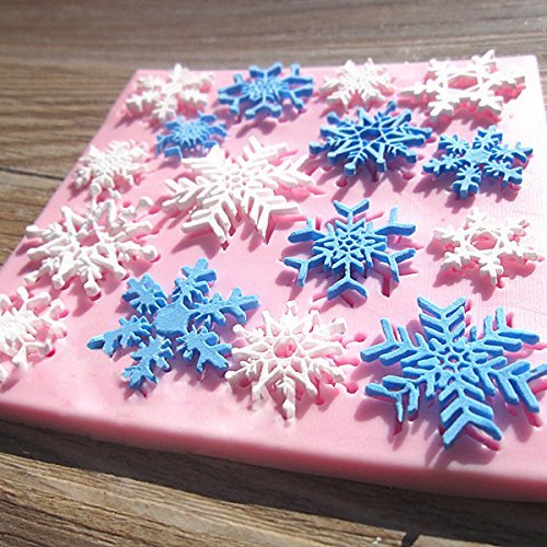 "Christmas Snowflake Fondant Mold Cake Silicone Mould Bakeware Fondant Pastry Decorating Tool" shopping N4