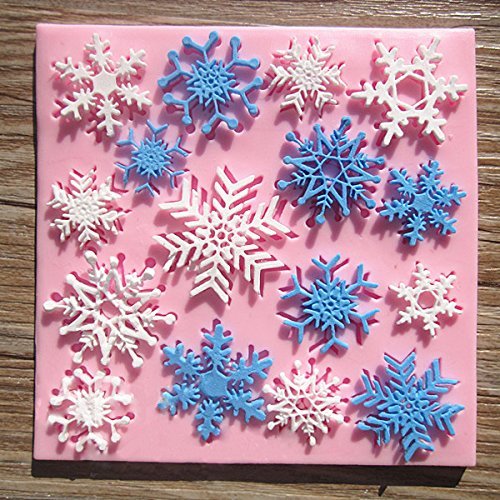 "Christmas Snowflake Fondant Mold Cake Silicone Mould Bakeware Fondant Pastry Decorating Tool" shopping N5