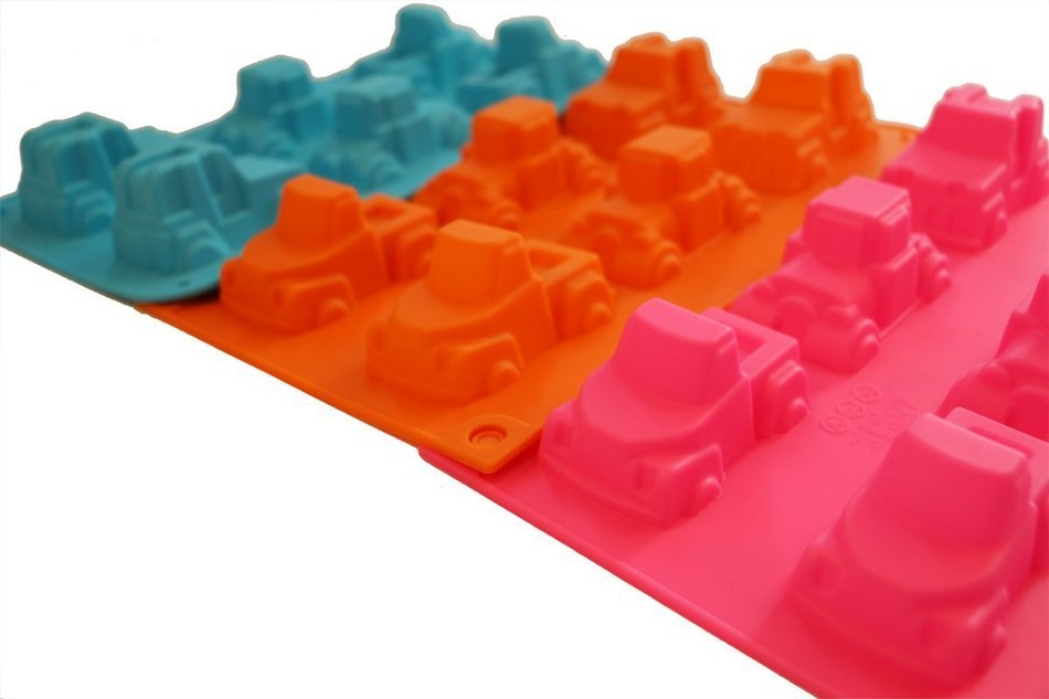 Bella P 6 Cavities Train Silicone Baking Cake Molds(Blue) N5