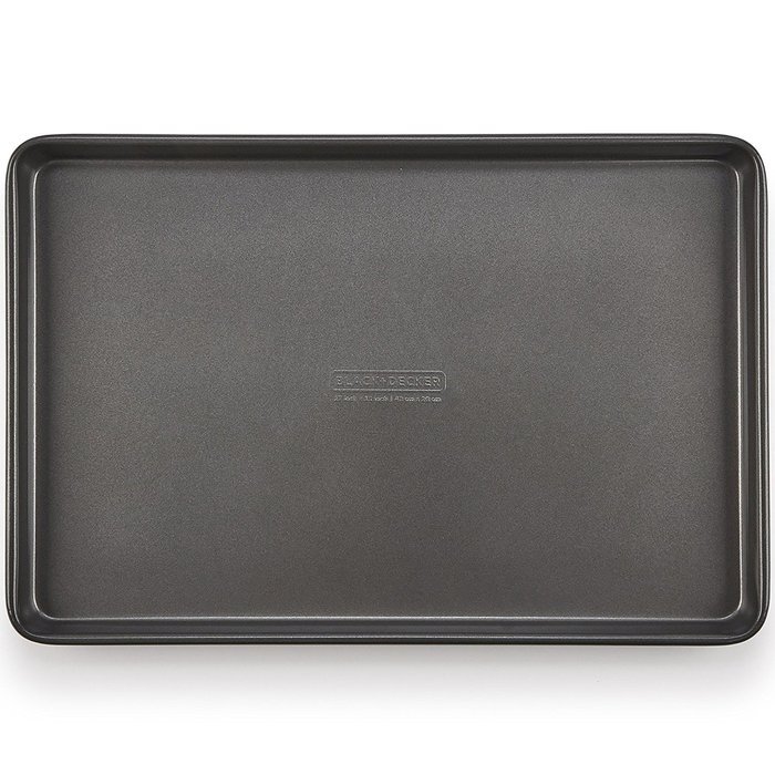 BLACK+DECKER 83389 Commercial Nonstick Cookie Sheet, Large, Gray N3
