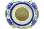 Polmedia Polish Pottery 6-inch Stoneware Heater H1645F Hand Painted from WR in Boleslawiec Poland. Shape S492D... N2