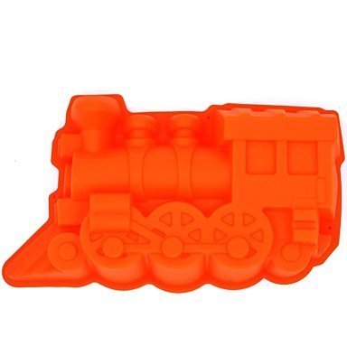 QINF Extra Large Silicone Cake Mold Chocolate Pudding Jelly Oven With Silicone Baking Molds (locomotive) (Color...