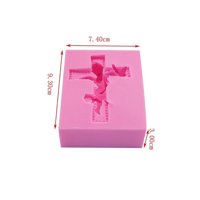 Wocuz WZ1269 Silicone Mold 3D Angel Shape Fondant Chocolate Mold for Decorating Party Cake Top or Side N4