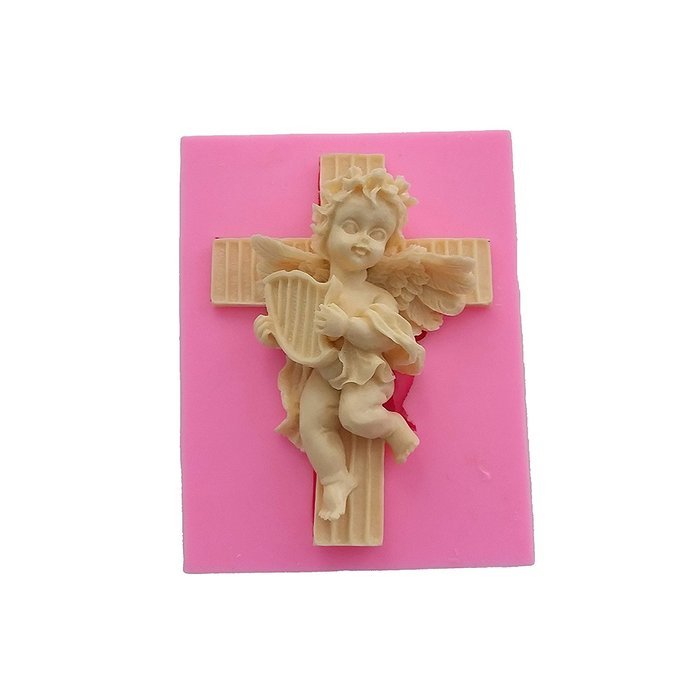 Wocuz WZ1269 Silicone Mold 3D Angel Shape Fondant Chocolate Mold for Decorating Party Cake Top or Side N22