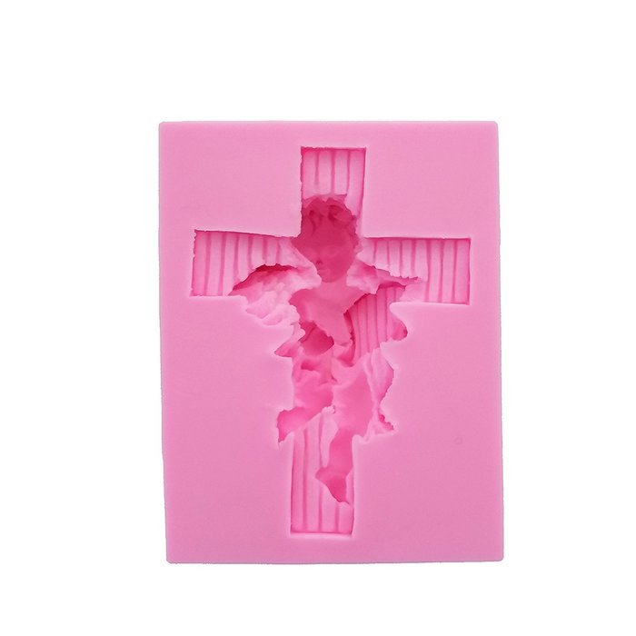 Wocuz WZ1269 Silicone Mold 3D Angel Shape Fondant Chocolate Mold for Decorating Party Cake Top or Side N23