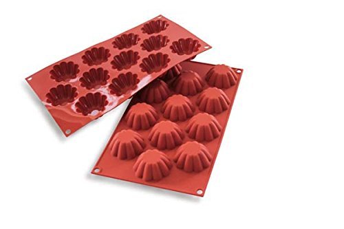 Silikomart Platinum Silicone Mini Brioche Cake Mould, 58mm, Terracotta