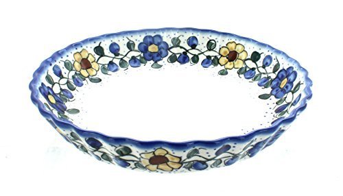 Polish Pottery Geranium Pie Plate