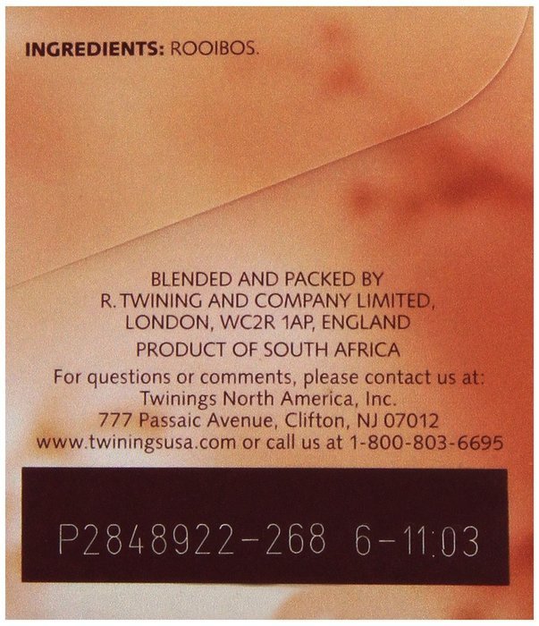 Twinings Tea Red African Rooibos Tea, 20 ct N2