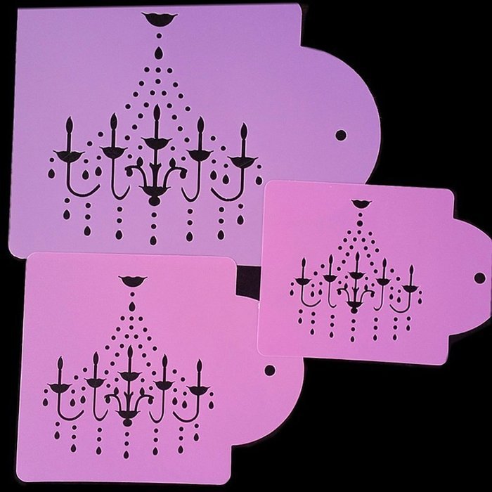 BleuMoo Plastic Cake Spray Flowers Mould Coffee Print Mould Decoration Tool N2