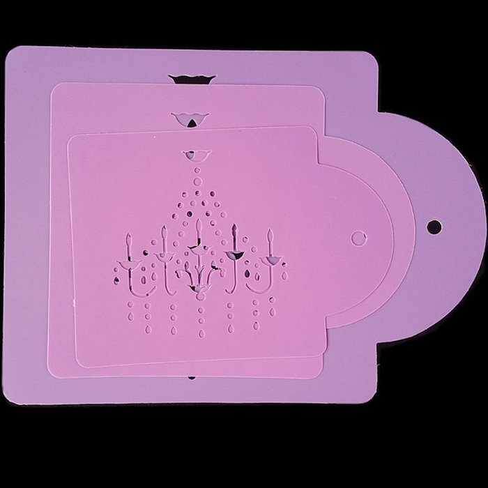 BleuMoo Plastic Cake Spray Flowers Mould Coffee Print Mould Decoration Tool N5