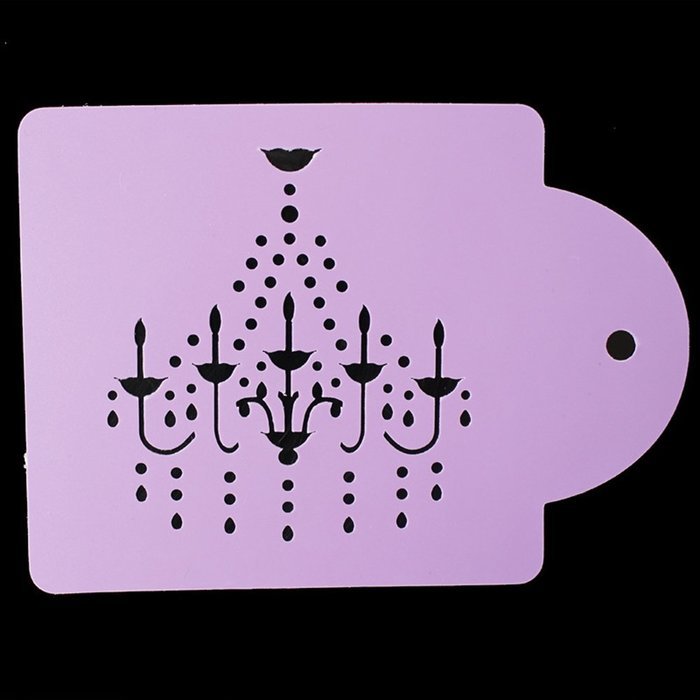 BleuMoo Plastic Cake Spray Flowers Mould Coffee Print Mould Decoration Tool N7