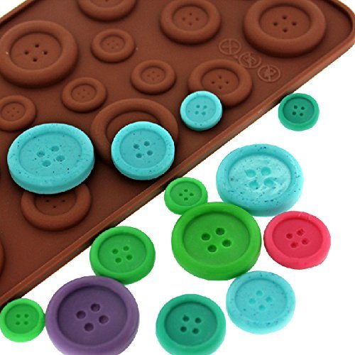 3D Button Fondant Cake Bread Decorating Sugarcraft Silicone Pop Mold Mould DIY Tools