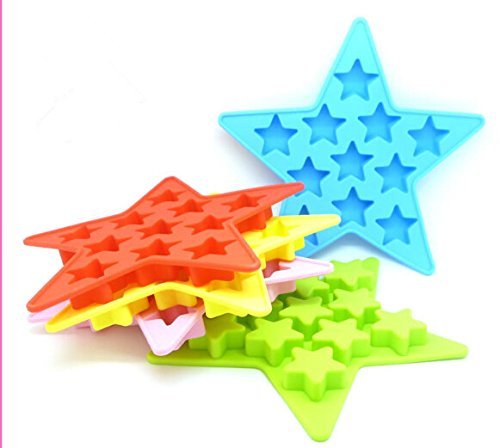 11Cup pentagram Silicone Muffin & Cupcake Baking Pans,, Non-Stick, Easy To Clean, Oven / Microwave / Dishwasher... N3