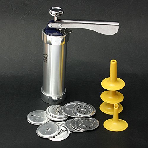 "Stainless Steel Non-Stick Cookie Press Set Include 22 Shapes & 4 Decorating Tips" shopping N2