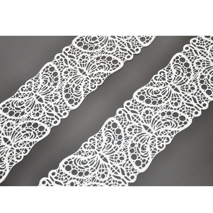 FOUR-C Baking Supplies Silicone Lace Mould Cake Mat for Cake Decorating Color Pink N3