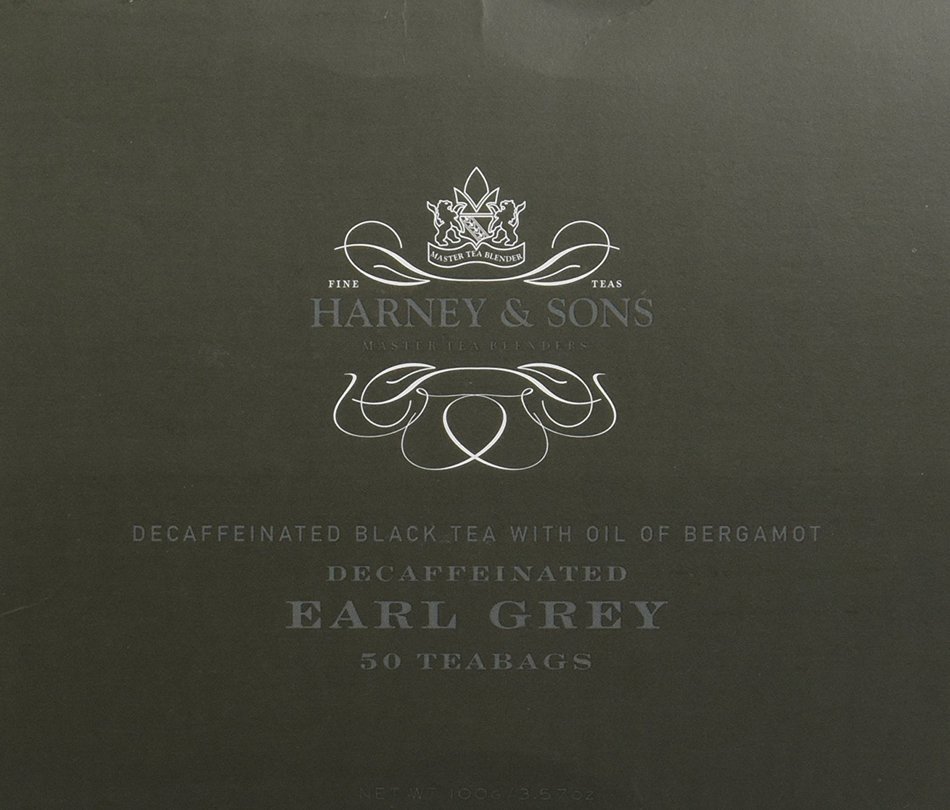 Harney & Sons Fine Teas Decaffeinated Earl Grey with Bergamot - 50 Teabags (3.57oz)
