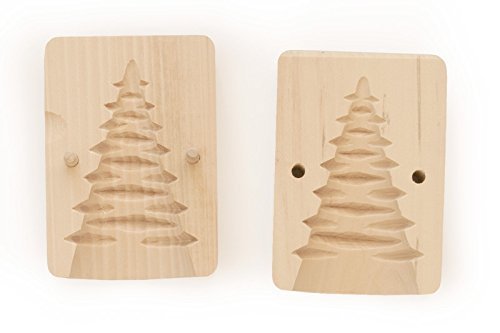 Traditional Christmas Tree Wooden Butter Mold