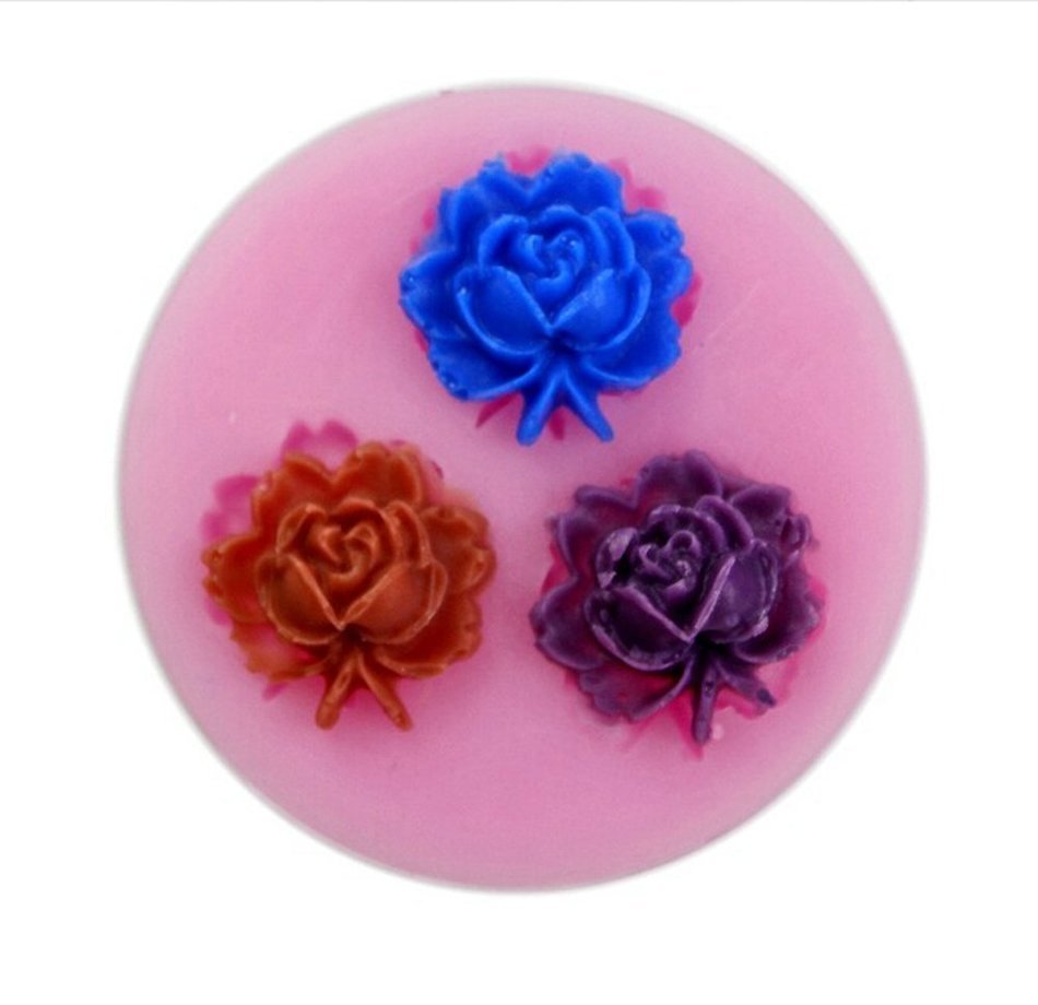 SHINA Flower Corsage Fondant Soap SugarCraft Cake Cookie Decorating Silicone Mold #139