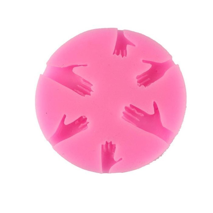 Lariy New Silicon 6 Hands Cake DIY Muffin Chocolate Cookie Baking Mold Mould Pan &pound;&uml; random color&pound; N2