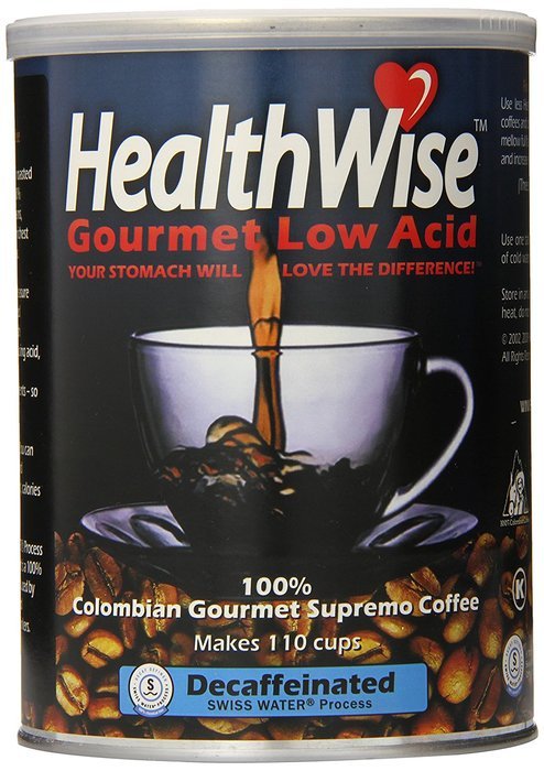 Healthwise Low Acid Columbian Gourmet Supremo Decaffeinated Coffee, 12 Ounce