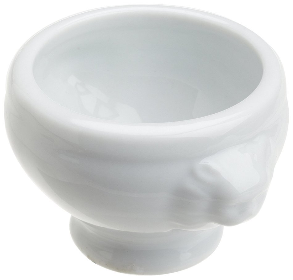 Kitchen Supply 8059 White Porcelain Mini Lion Head Bowl, 2 Inch Diameter N2