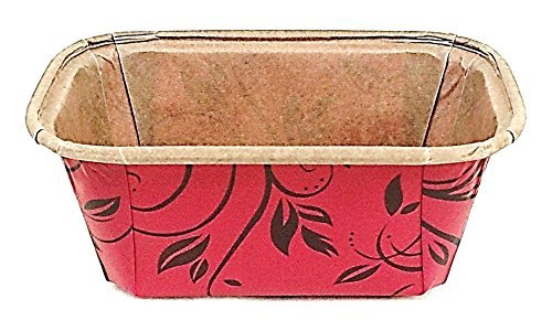 Mini Scroll Design Paper Loaf Baking Mold - Red - 3.14" x1.57"x1.57'' (Pack of 600)
