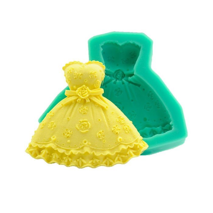 TANGCHU Fondant Cake Decoration Sugarcraft Clay Mold Princess Skirt Green