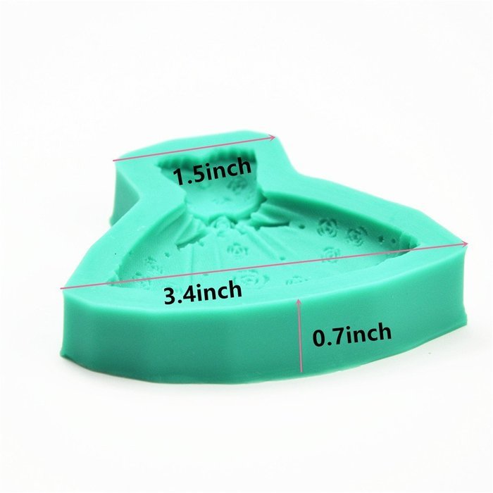 TANGCHU Fondant Cake Decoration Sugarcraft Clay Mold Princess Skirt Green N5