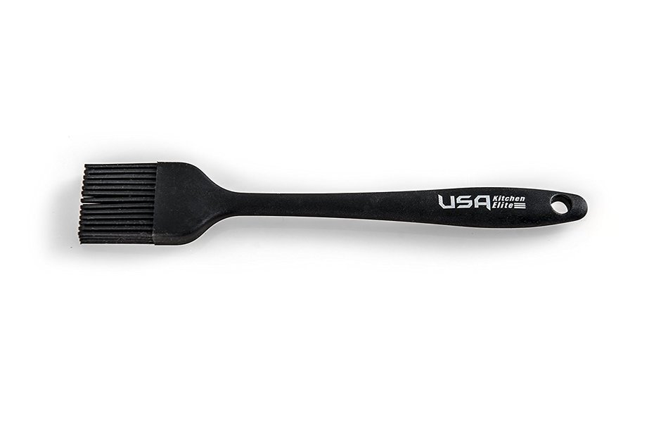 Silicone Basting Brush | Folding Cup | Storage Bag by USA Kitchen Elite | Silicone Bristles - Baste Food On The... N5