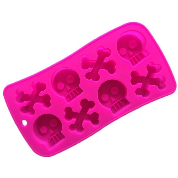 Joyi 2pcs 8-cavity Skull Candy Molds Chocolate Molds, Ice Cube Molds, Silicone Baking Molds, PREMIUM Silicone... N2