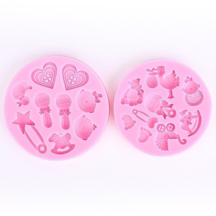 Wocuz Silicone Candy Making Supplies Fondant Chocolate Mold Cake Decorating Tool Baby Shower Party N4