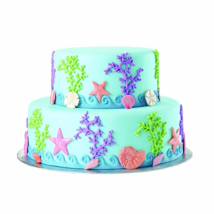 Longzang Sea life Fondant Mold Silicone mold DIY gumpaste flowers Cake Decorating