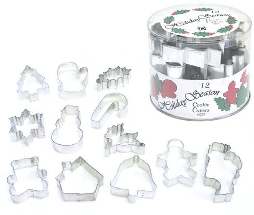 R & M Holiday Classics 12 Piece Cookie Cutter Tub Set