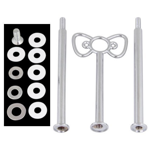 Gacube Wedding Party 3 Tier Cake Plate Center Bow Stand Handle