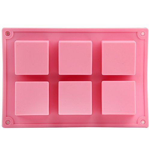 Generic High Quality 6 Cups Square Shape Silicone Material Cake Mold N2