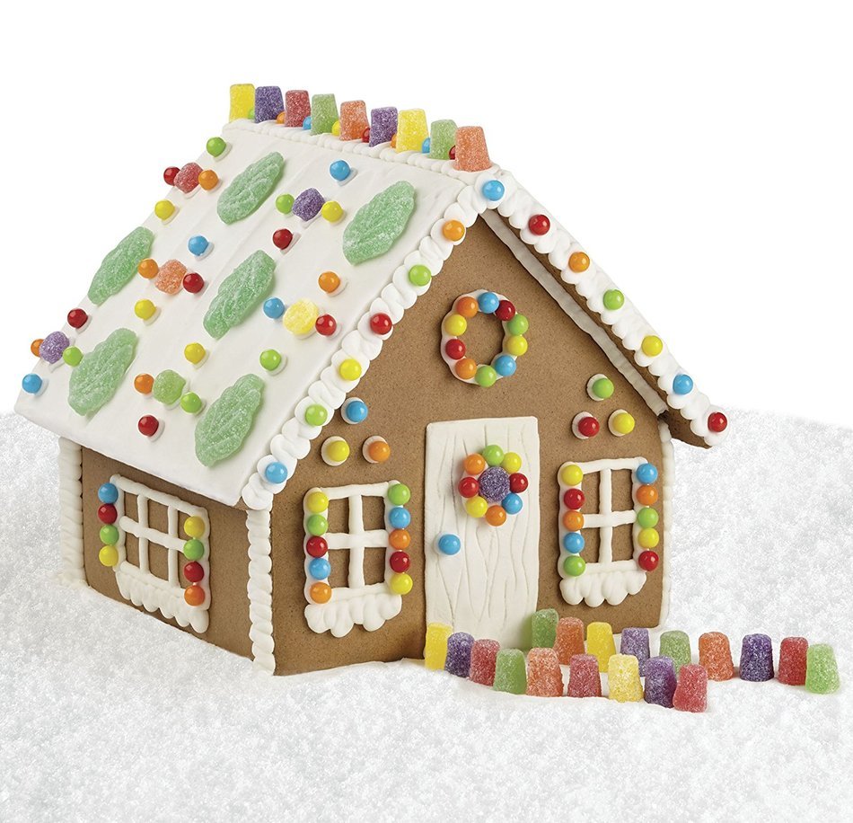 Christmas Bundle - Unassembled Christmas Gingerbread House Kit with Candies, Icing, Decorating Bag and Tip Included... N5