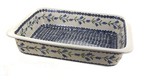 Polish Pottery Tulip Large Rectangular Baker