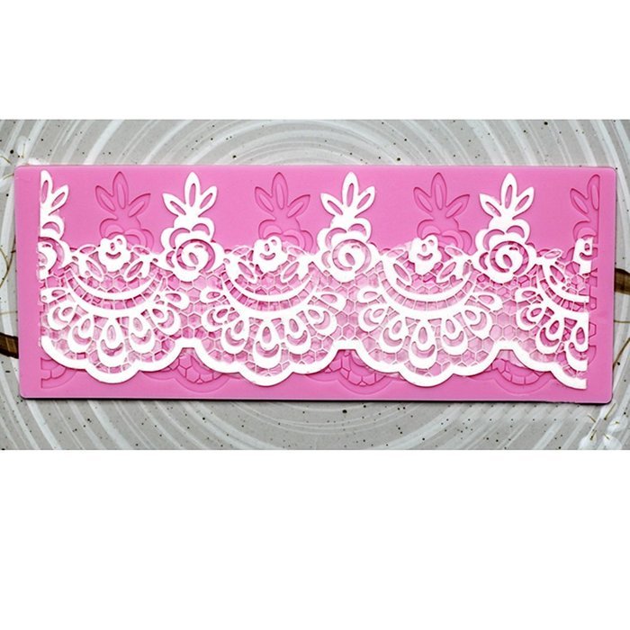 Sugarcraft Cake Decoration tool Rose Scalloped lace drop Border Icing fondant Silicone Mold Mould Lace Shaped... N5
