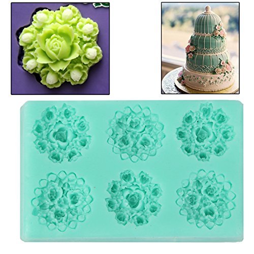 Generic Soft Silicone Flowers Style DIY Cupcake / Cake / Jelly / Chocolate Candy Paste Mold N2